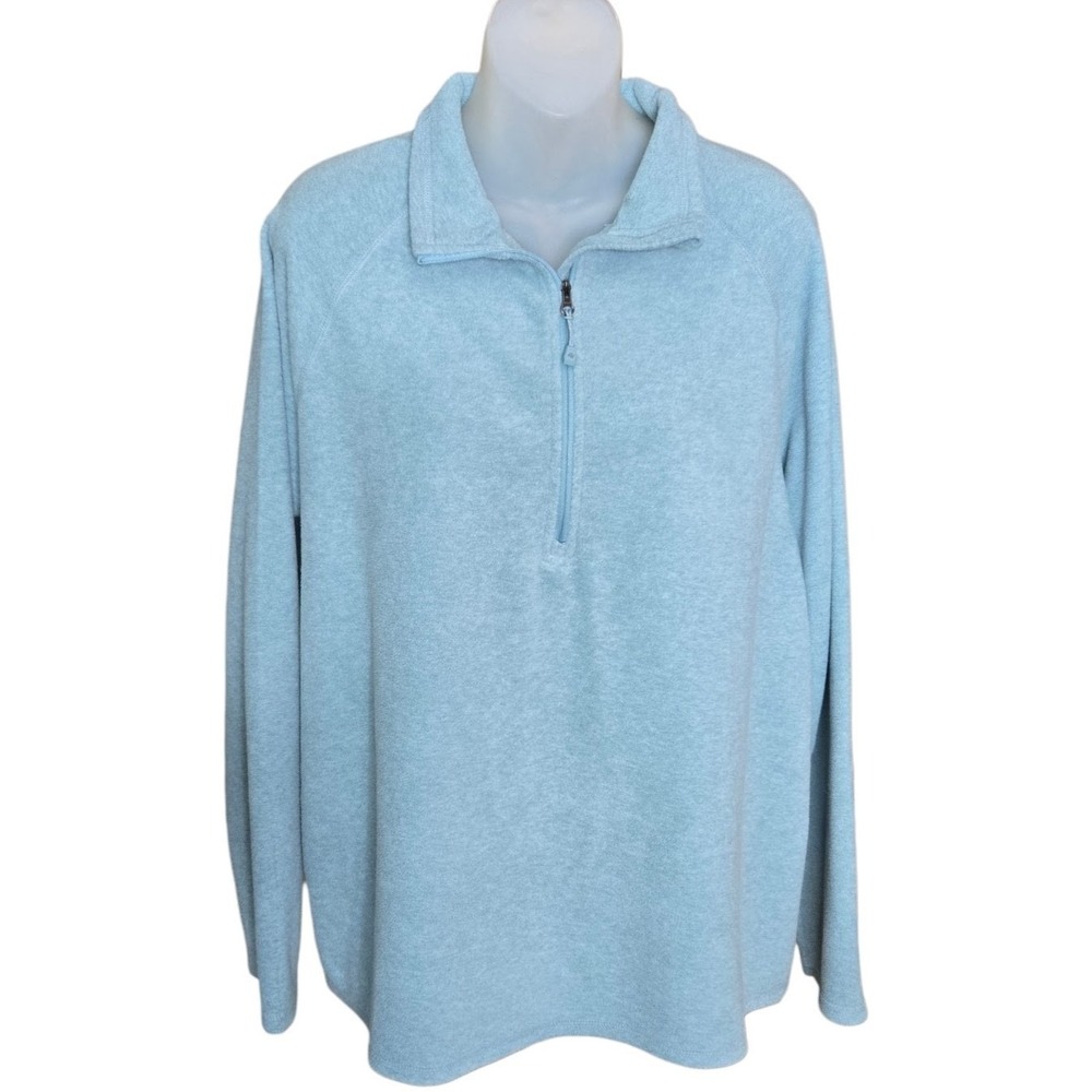 Eddie Bauer Womens Outdoors 1/4 Zip Fleece Pullover Size XXL Hiking Cozy Cabin